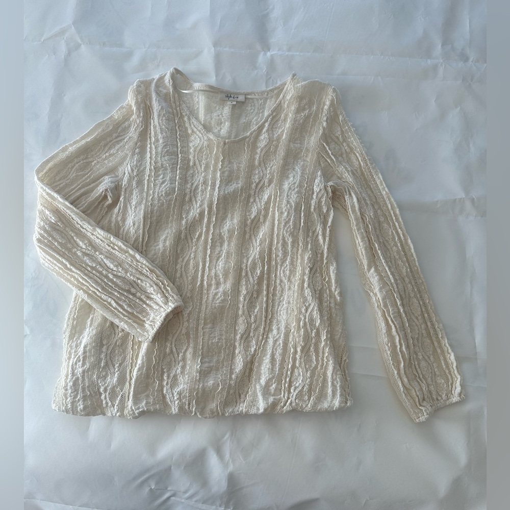 Style&Co Lace Top With Attached Cami Lining